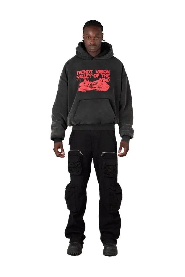 Black Double Layered Hoodie - Image 2