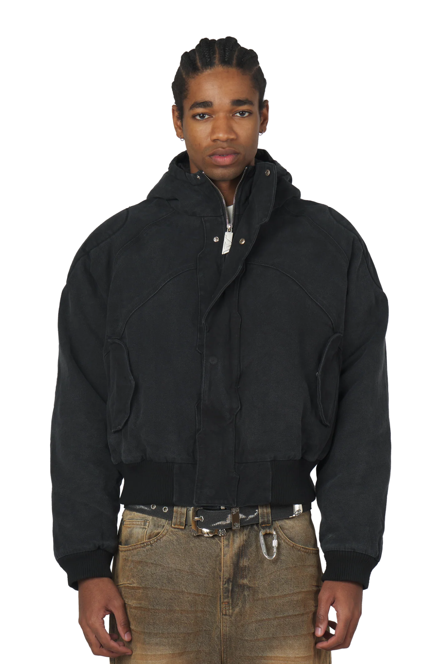 Black Mecha Puffer Jacket