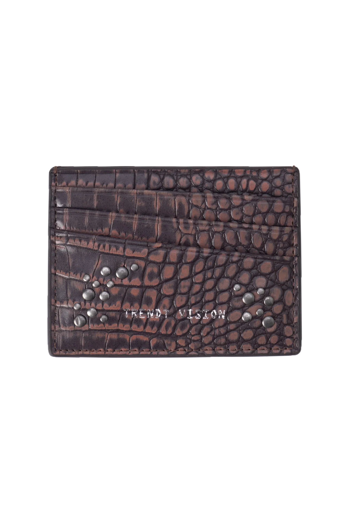 Croco Cardholder Brown
