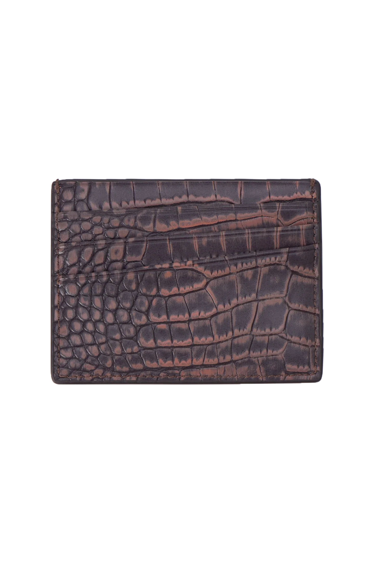 Croco Cardholder Brown - Image 2