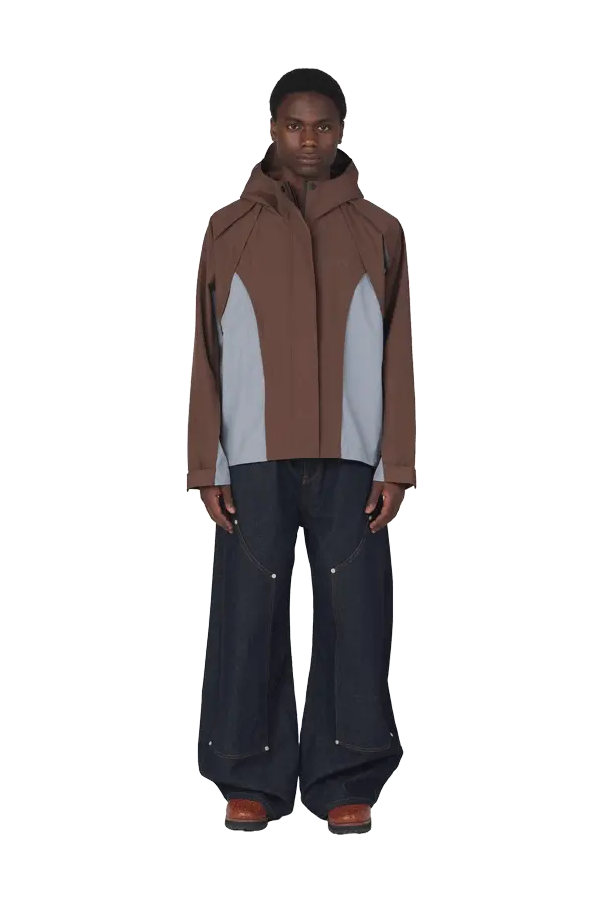 Gillie Rain Jacket Brown Blue - Image 2