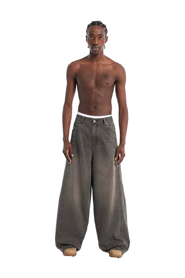 Herringbone Pants Brown - Image 3