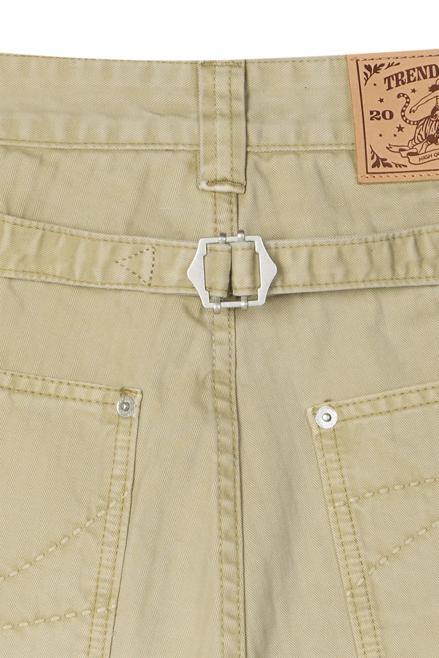 Herringbone Shorts Beige - Image 13