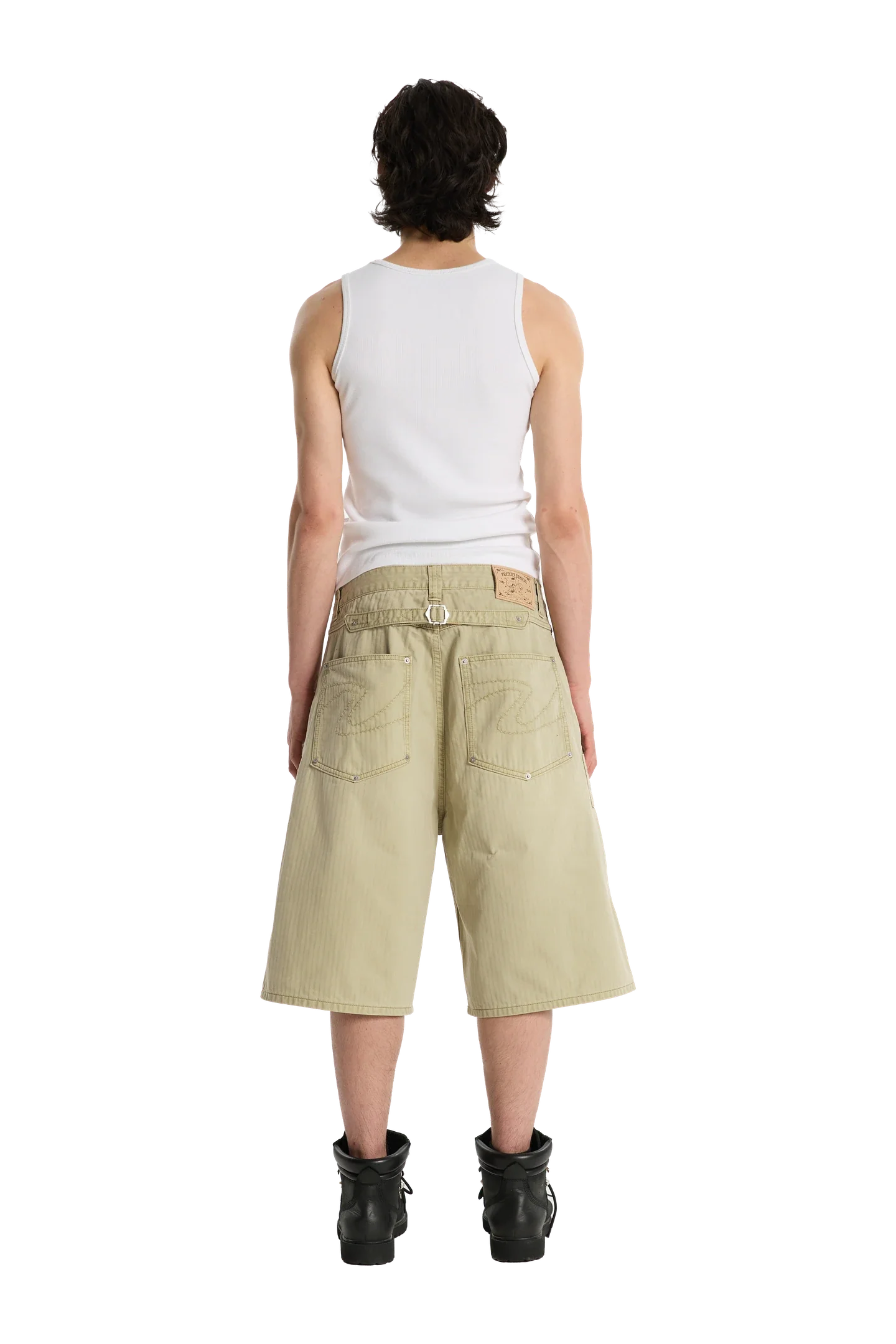 Herringbone Shorts Beige - Image 5