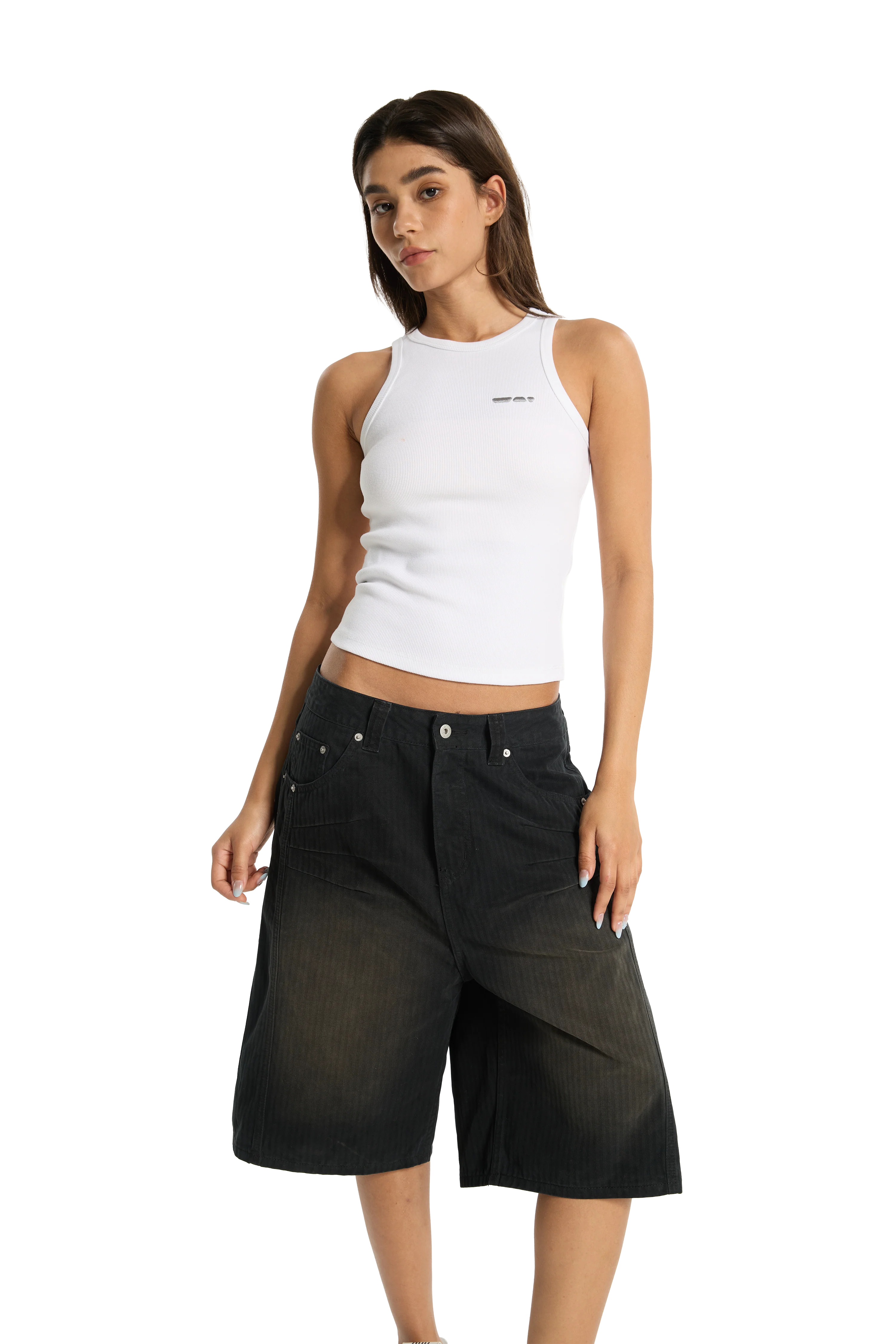 Herringbone Shorts Black - Image 7