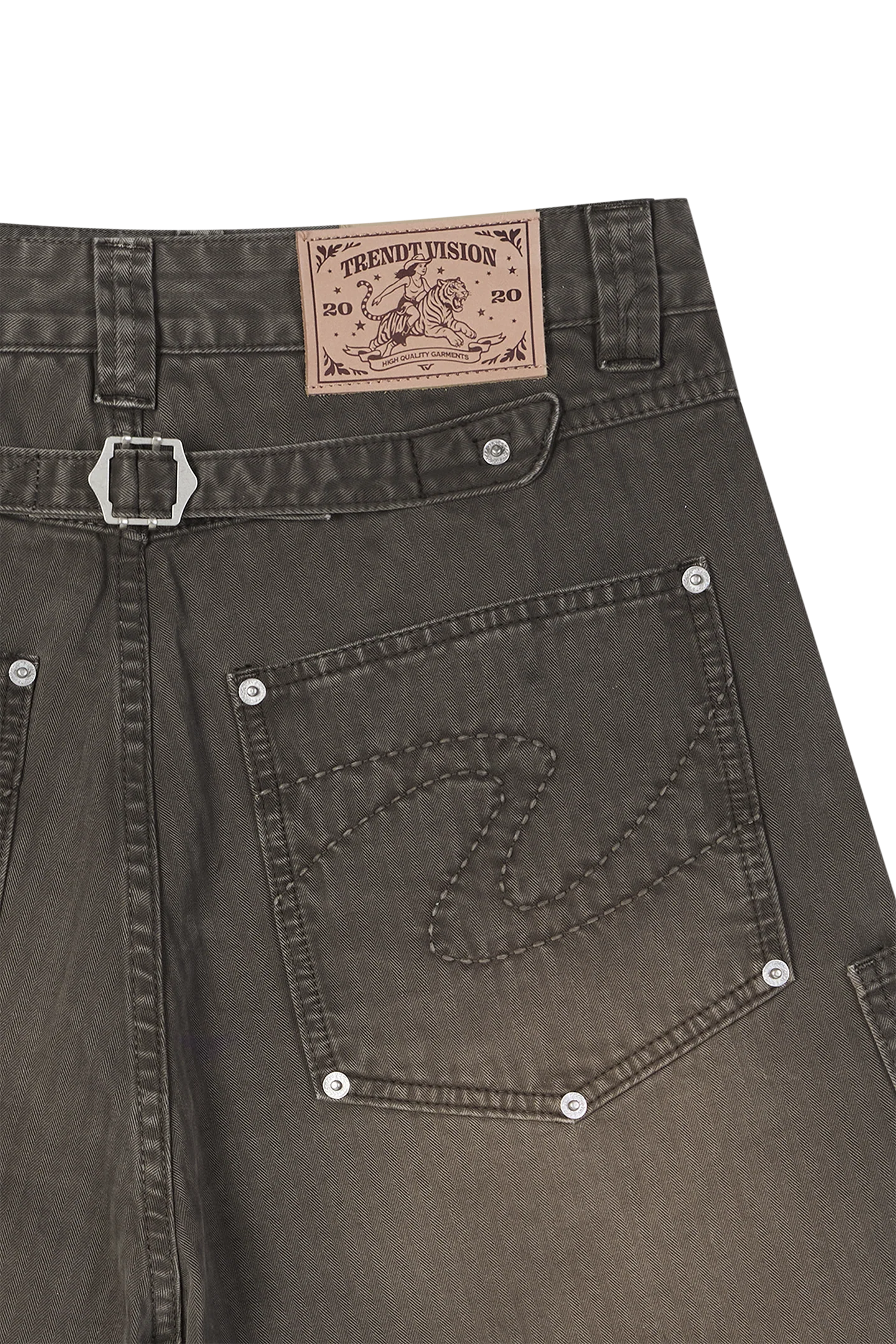 Herringbone Shorts Brown - Image 12