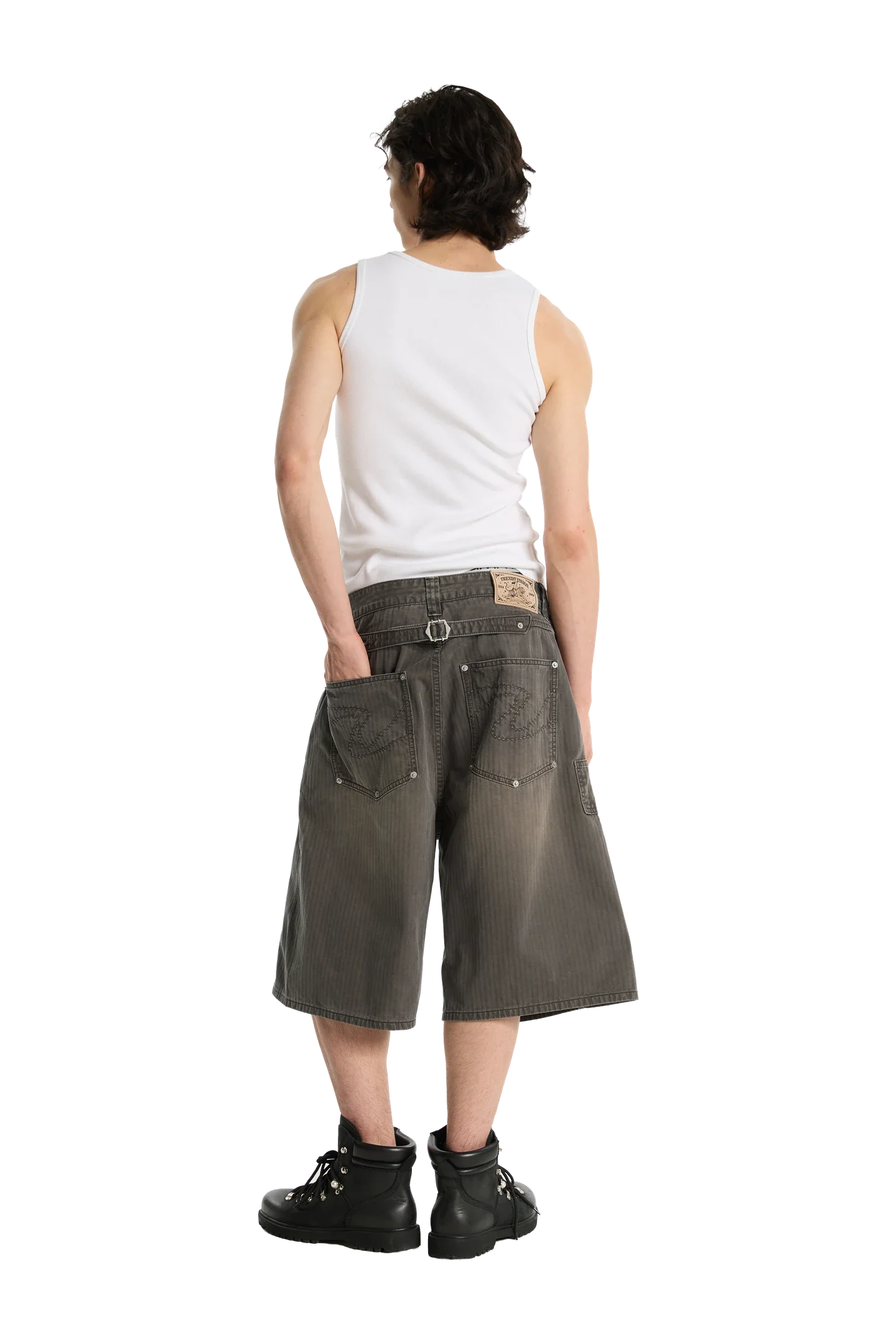 Herringbone Shorts Brown - Image 3