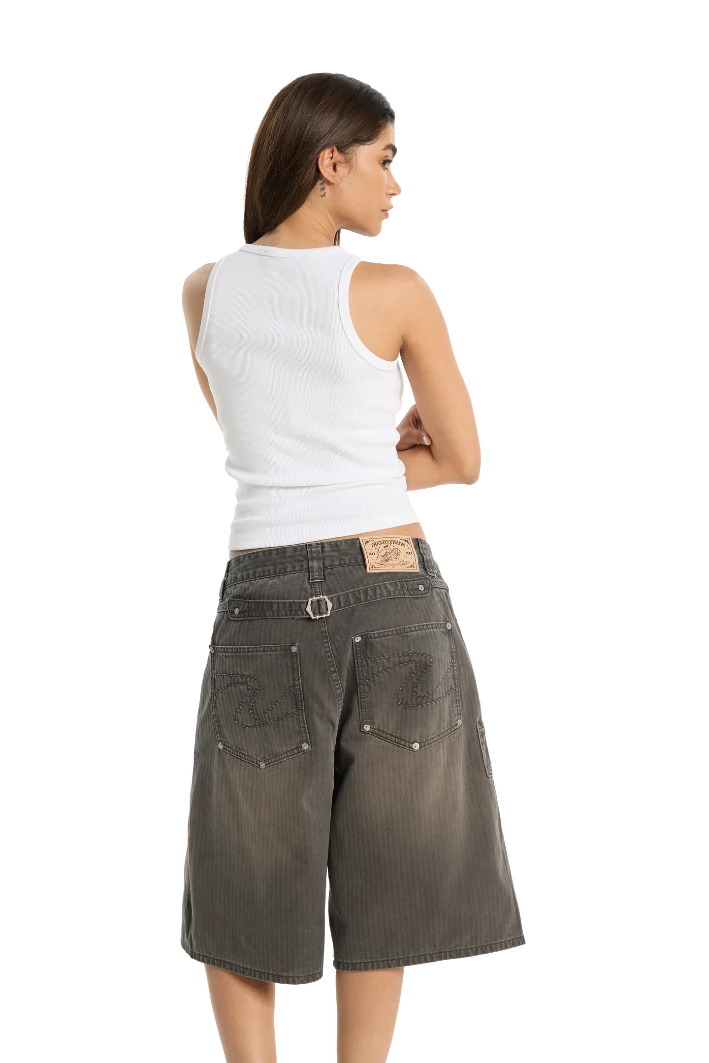 Herringbone Shorts Brown - Image 6