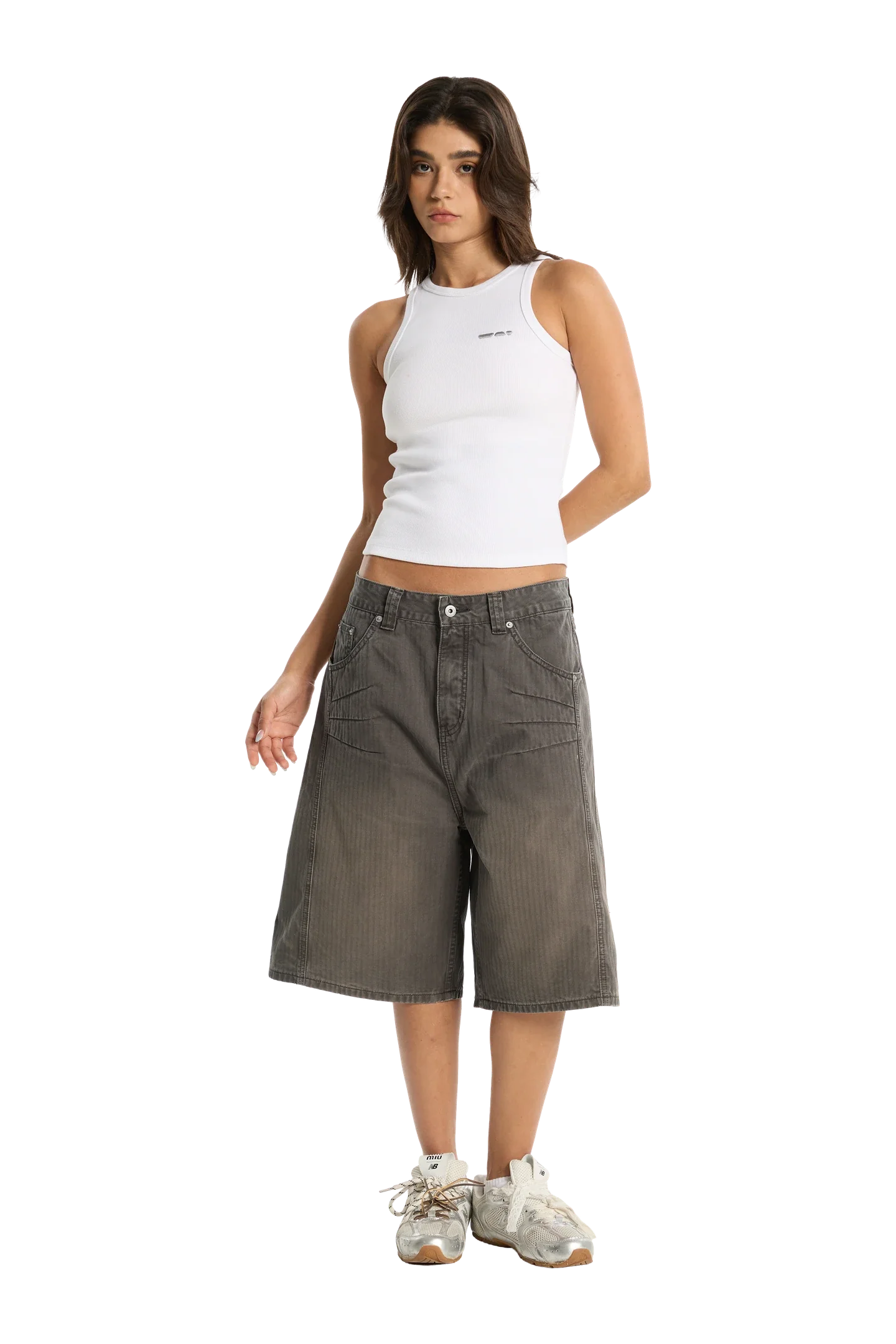 Herringbone Shorts Brown - Image 7