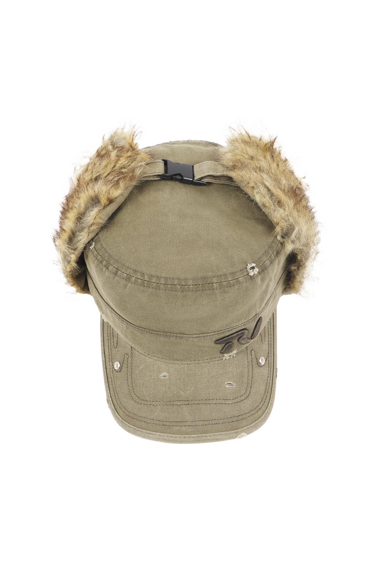 Olive Fur Cap - Image 4