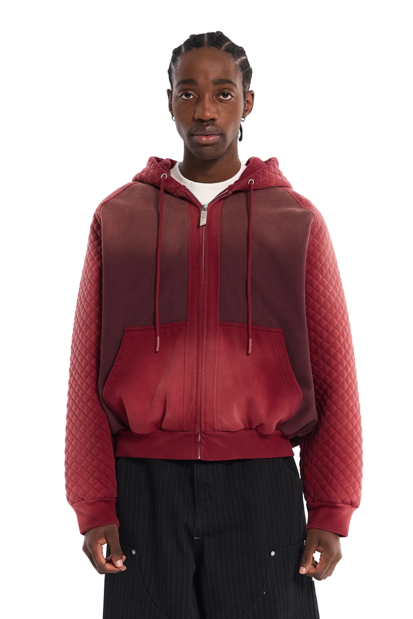 Quilted Zip-Hoodie