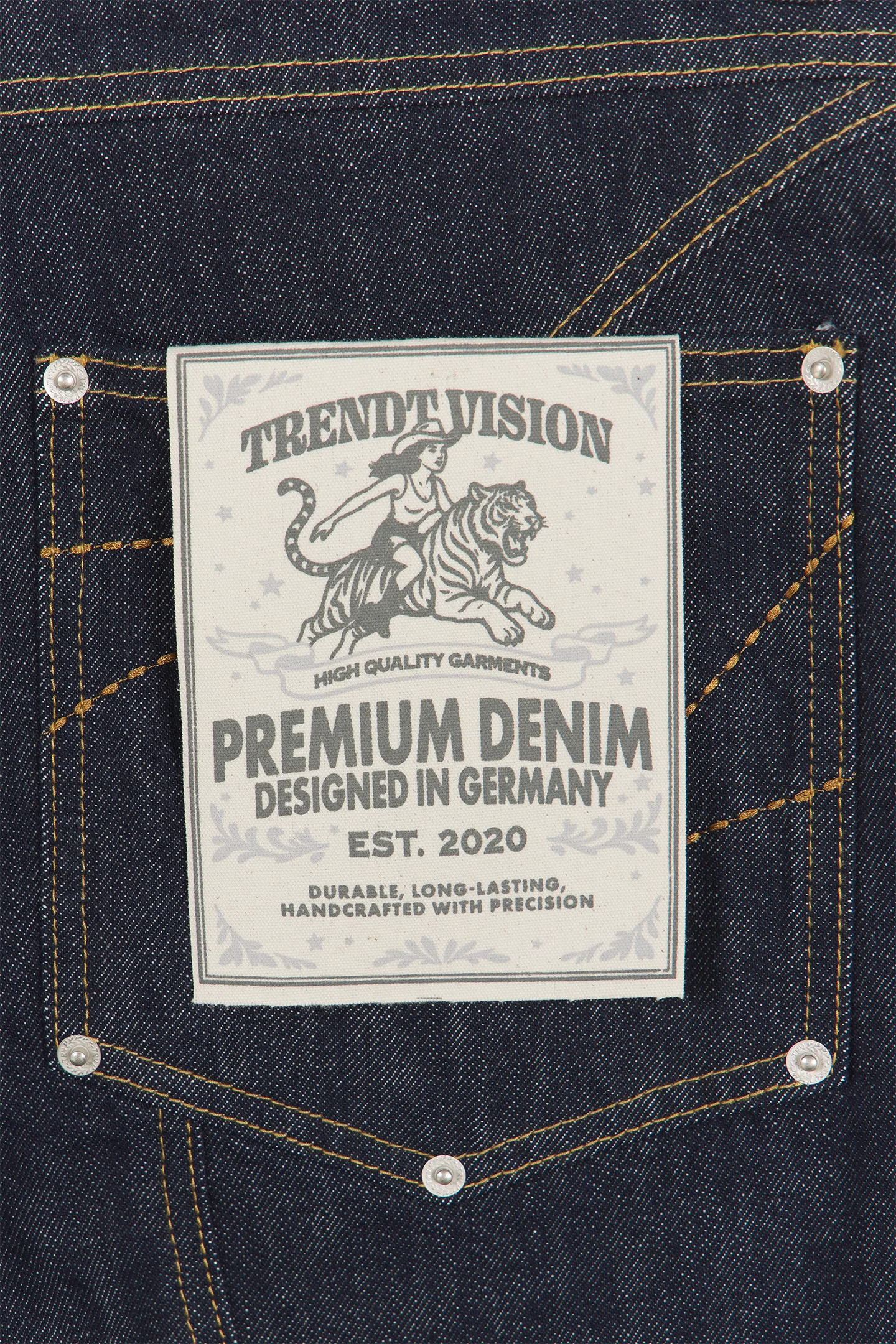 Raw Denim Jeans Blue - Image 6