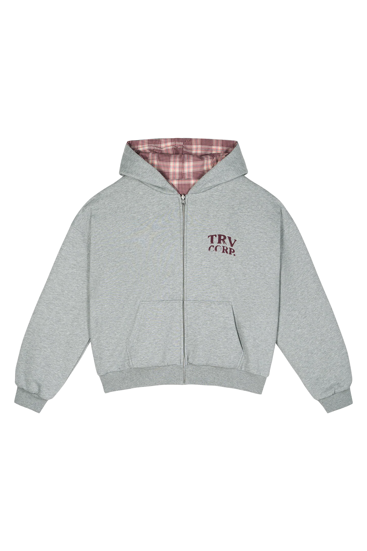 Reversible Flannel Zip-Hoodie Pink - Image 6