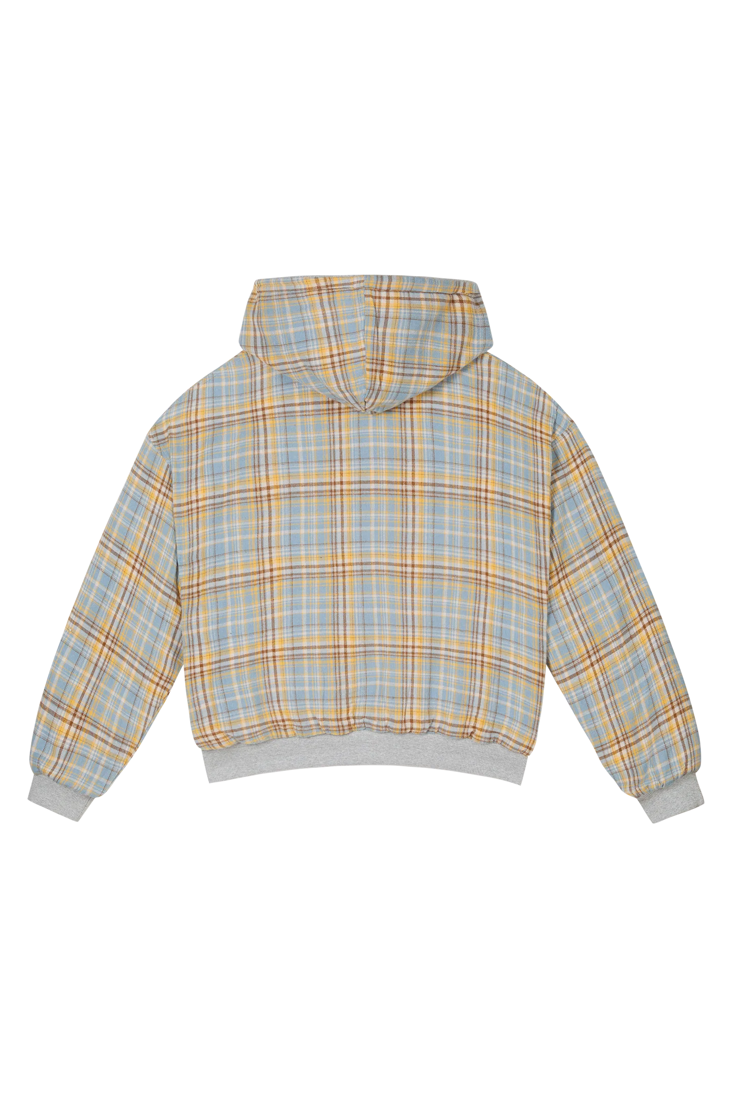 Reversible Flannel Zip-Hoodie Yellow - Image 11