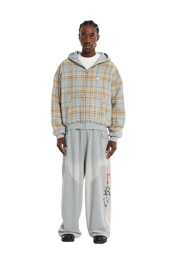 Reversible Flannel Zip-Hoodie Yellow - Image 4