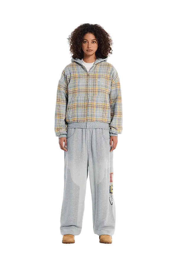 Reversible Flannel Zip-Hoodie Yellow - Image 6