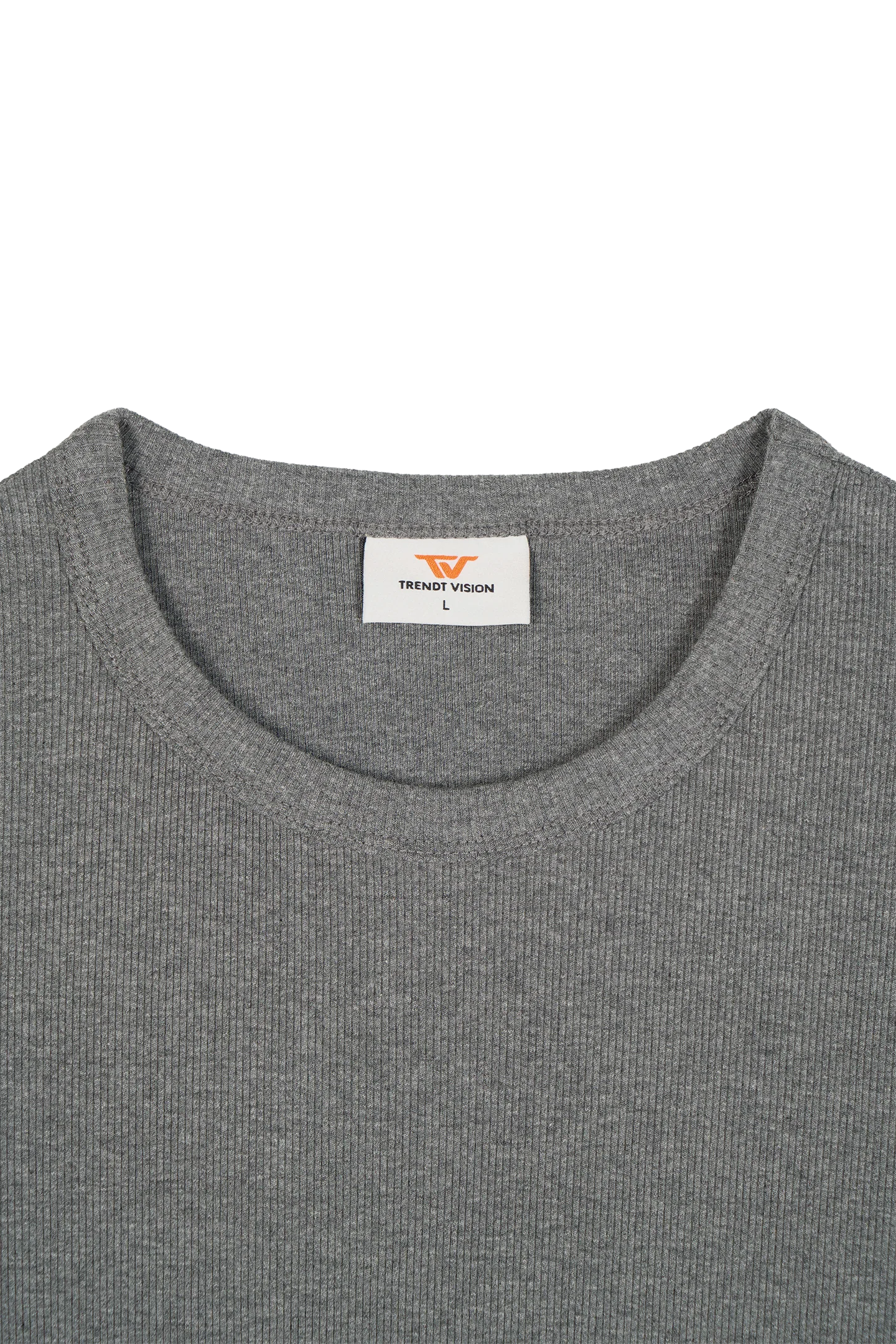 Ribbed Slim Tee Anthracite - Image 8