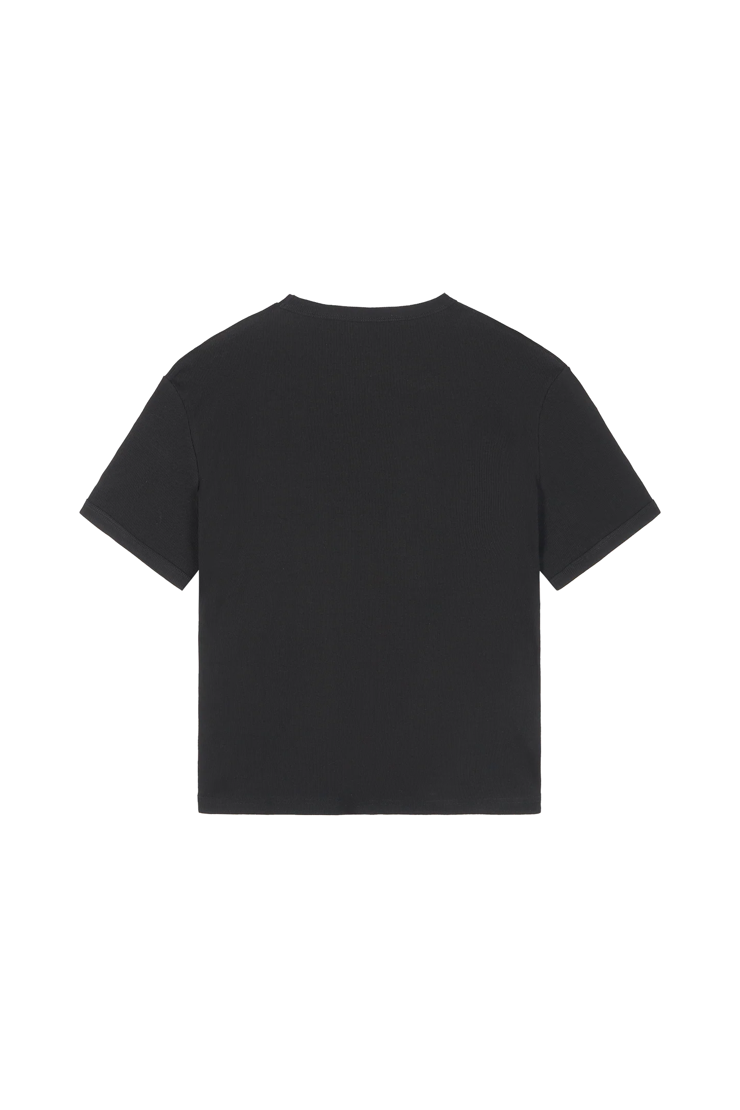 Ribbed Slim Tee Black - Image 6