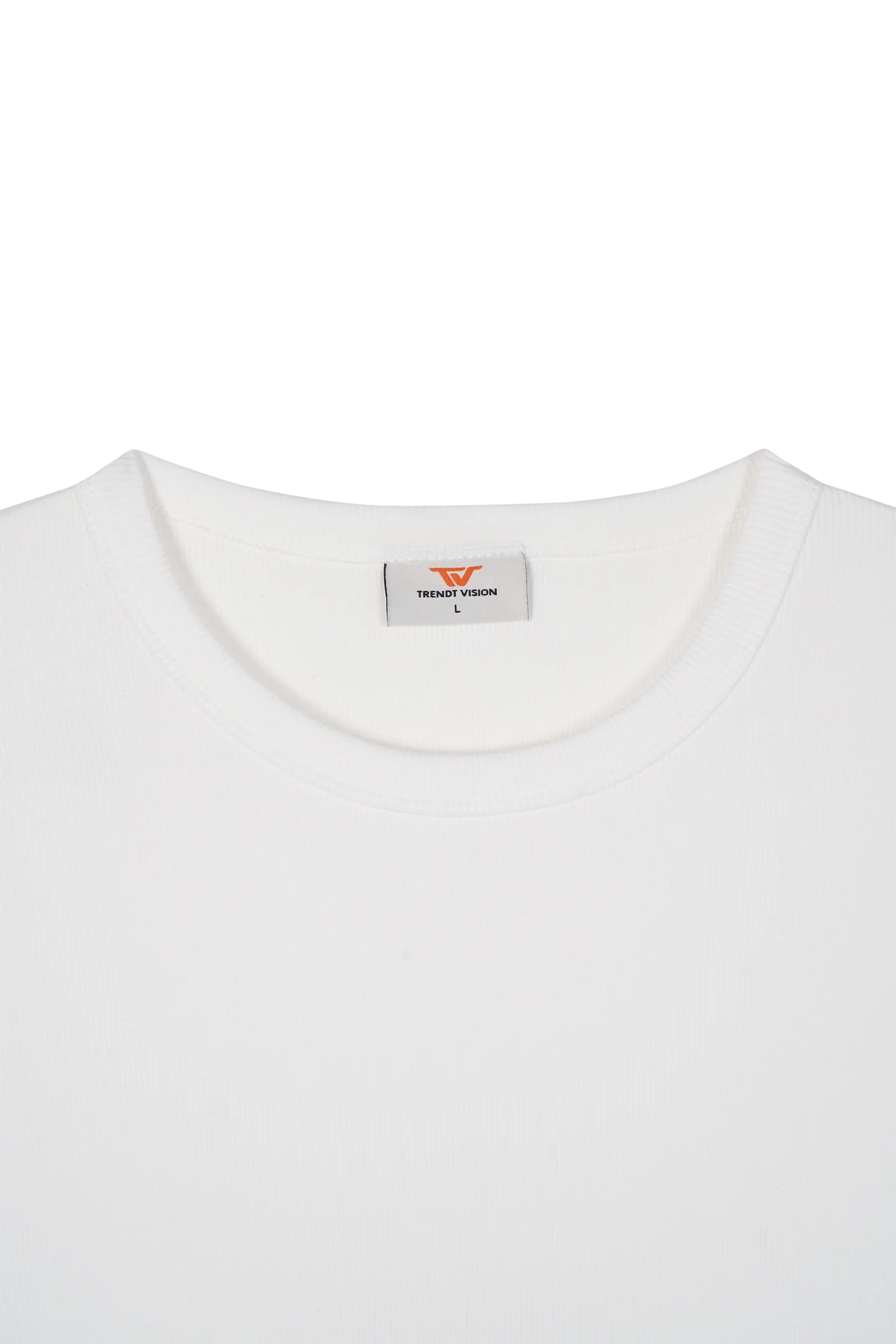 Ribbed Slim Tee White - Image 7