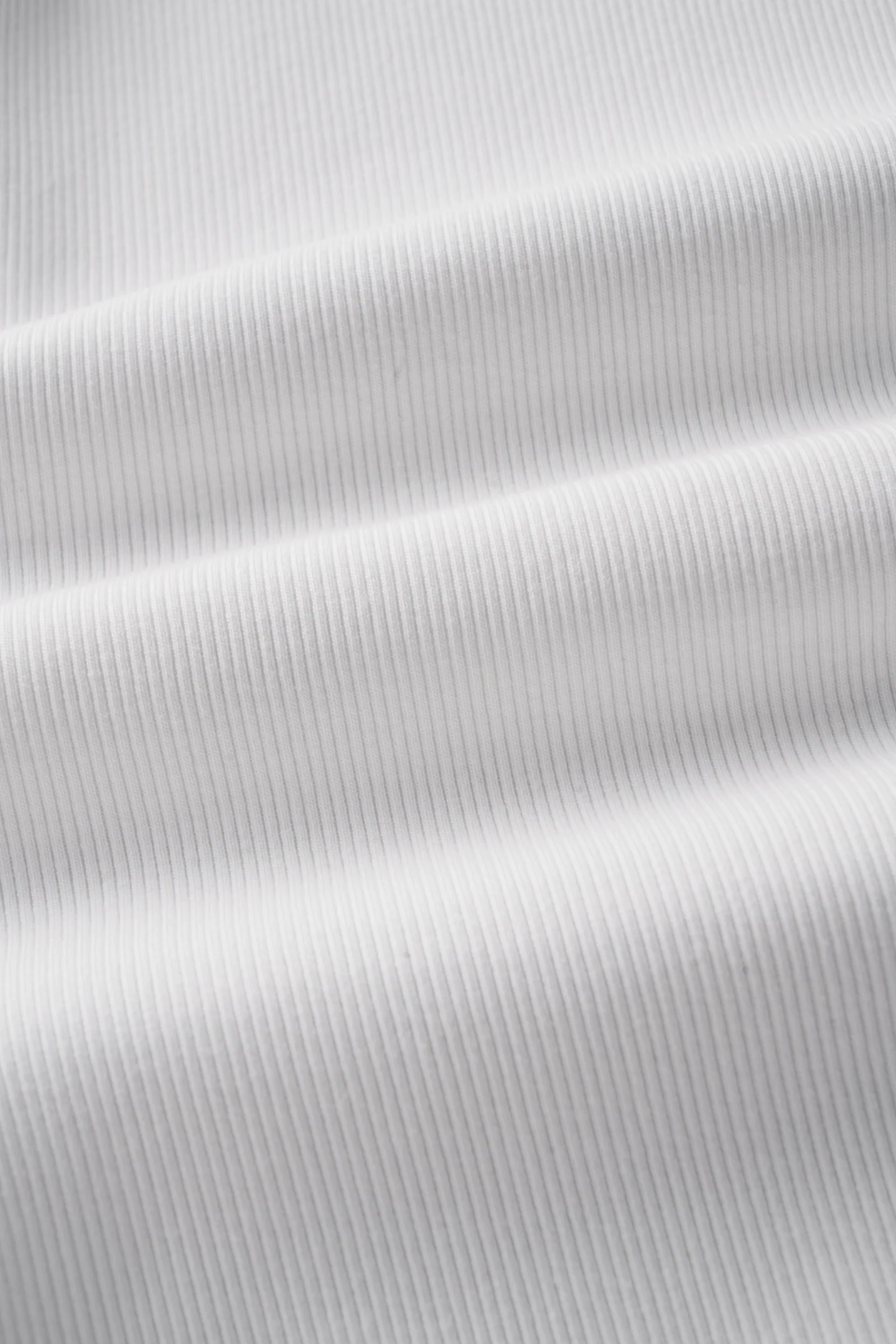 Ribbed Slim Tee White - Image 9