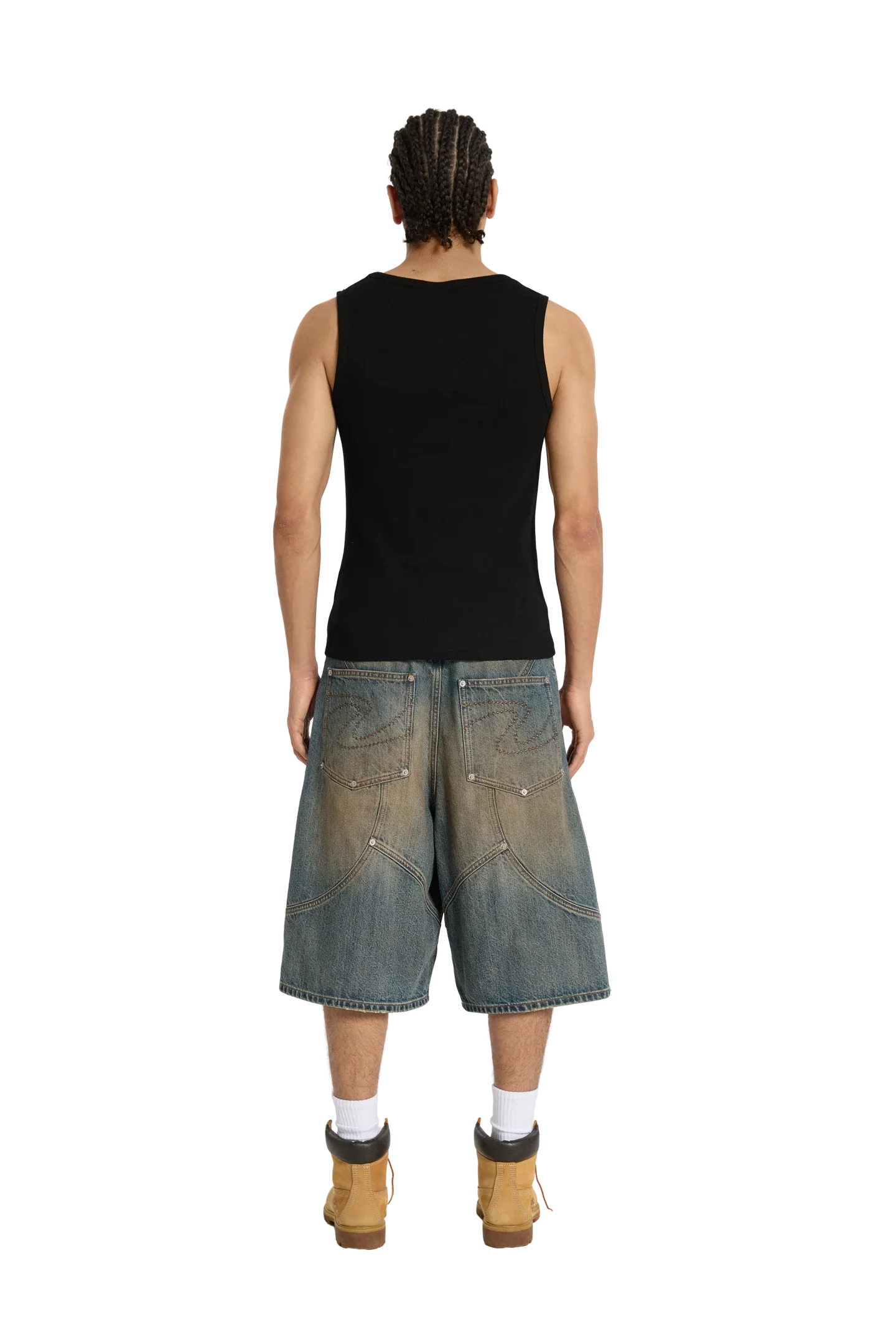 Ribbed Tank Top Black - Image 3