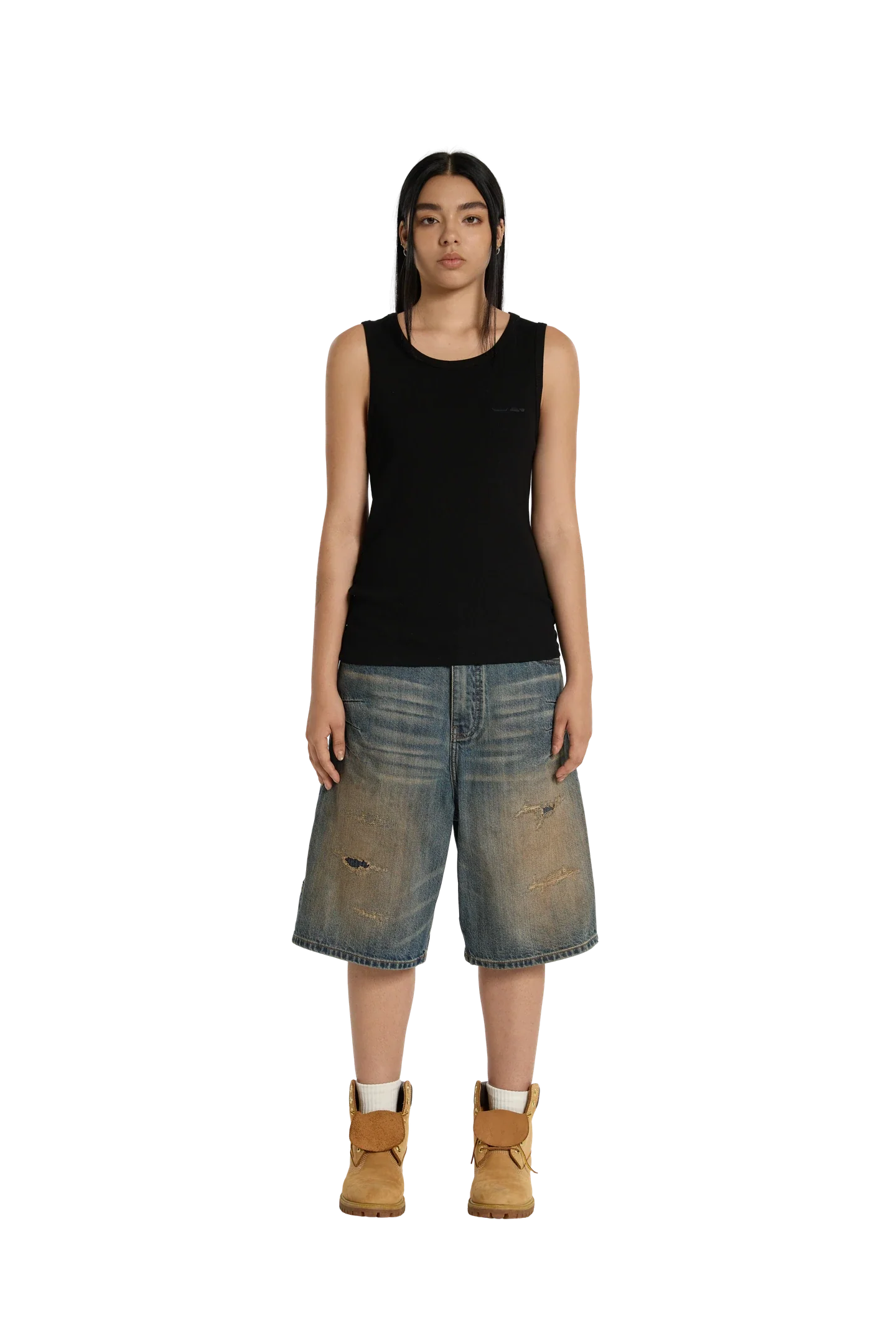 Ribbed Tank Top Black - Image 5