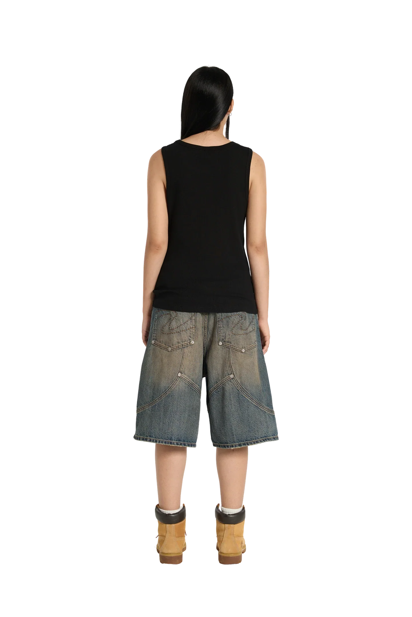Ribbed Tank Top Black - Image 6