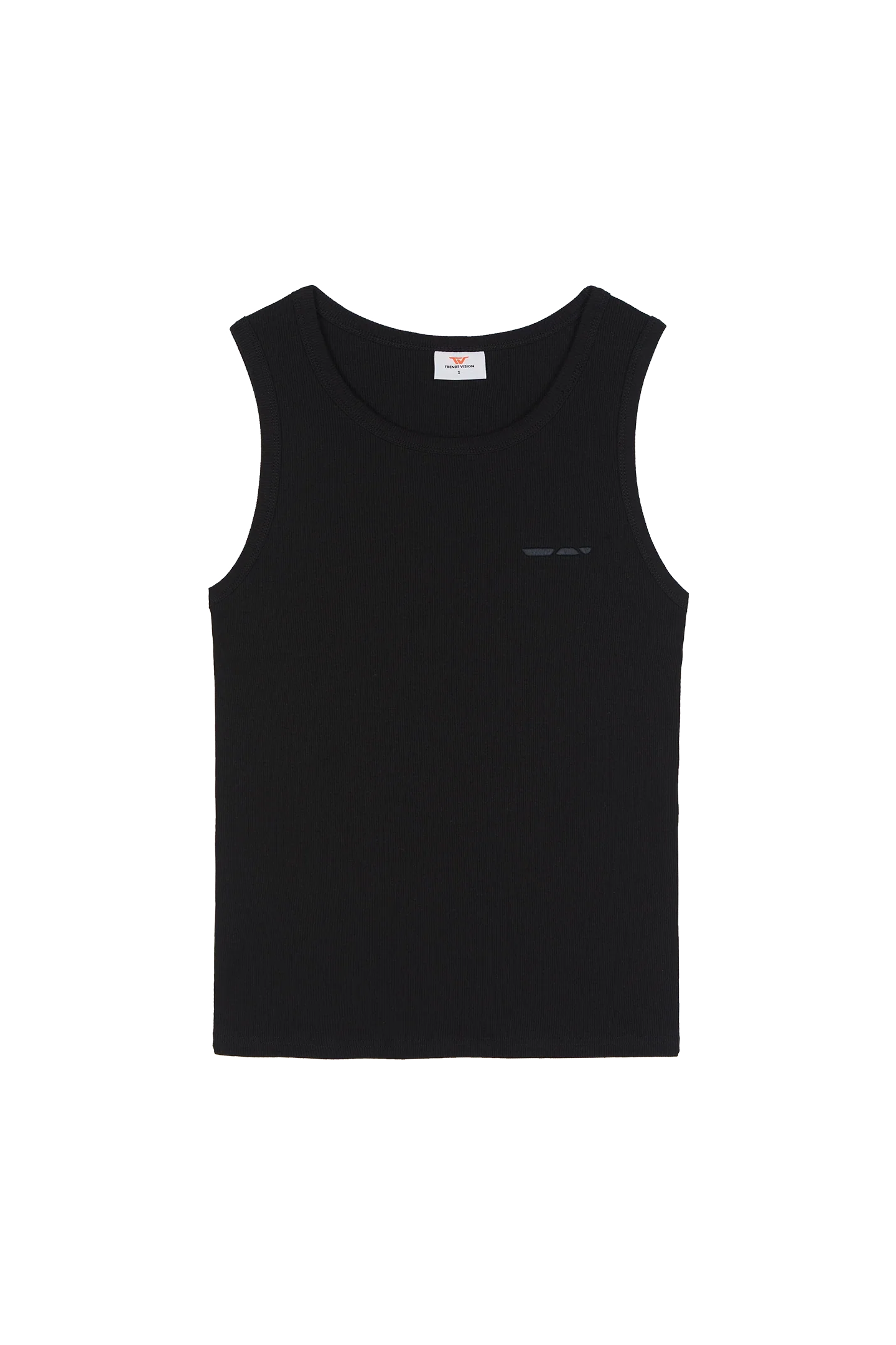 Ribbed Tank Top Black - Image 8