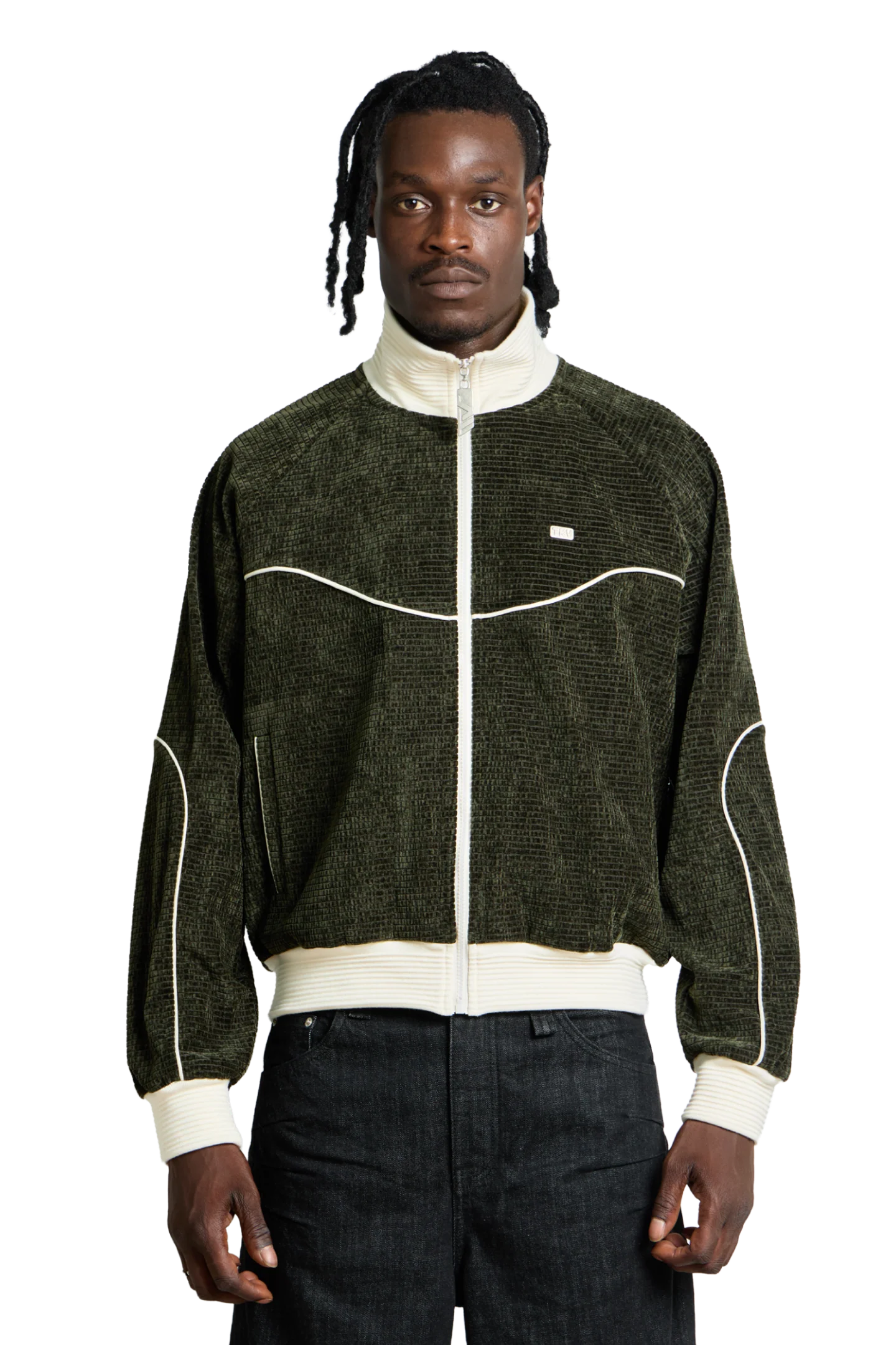 Velour Track Jacket Green