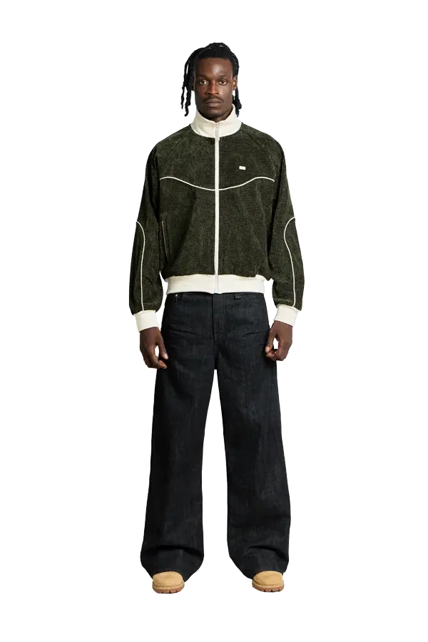 Velour Track Jacket Green - Image 2