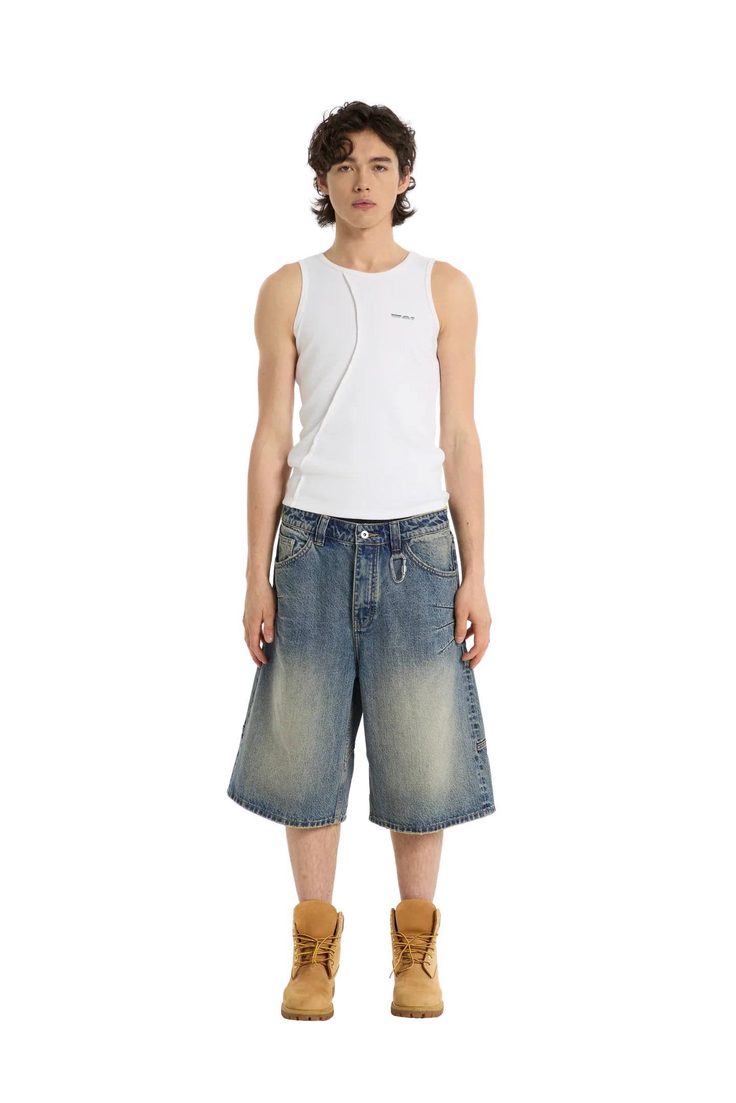 Washed Jorts Yellow Blue - Image 3