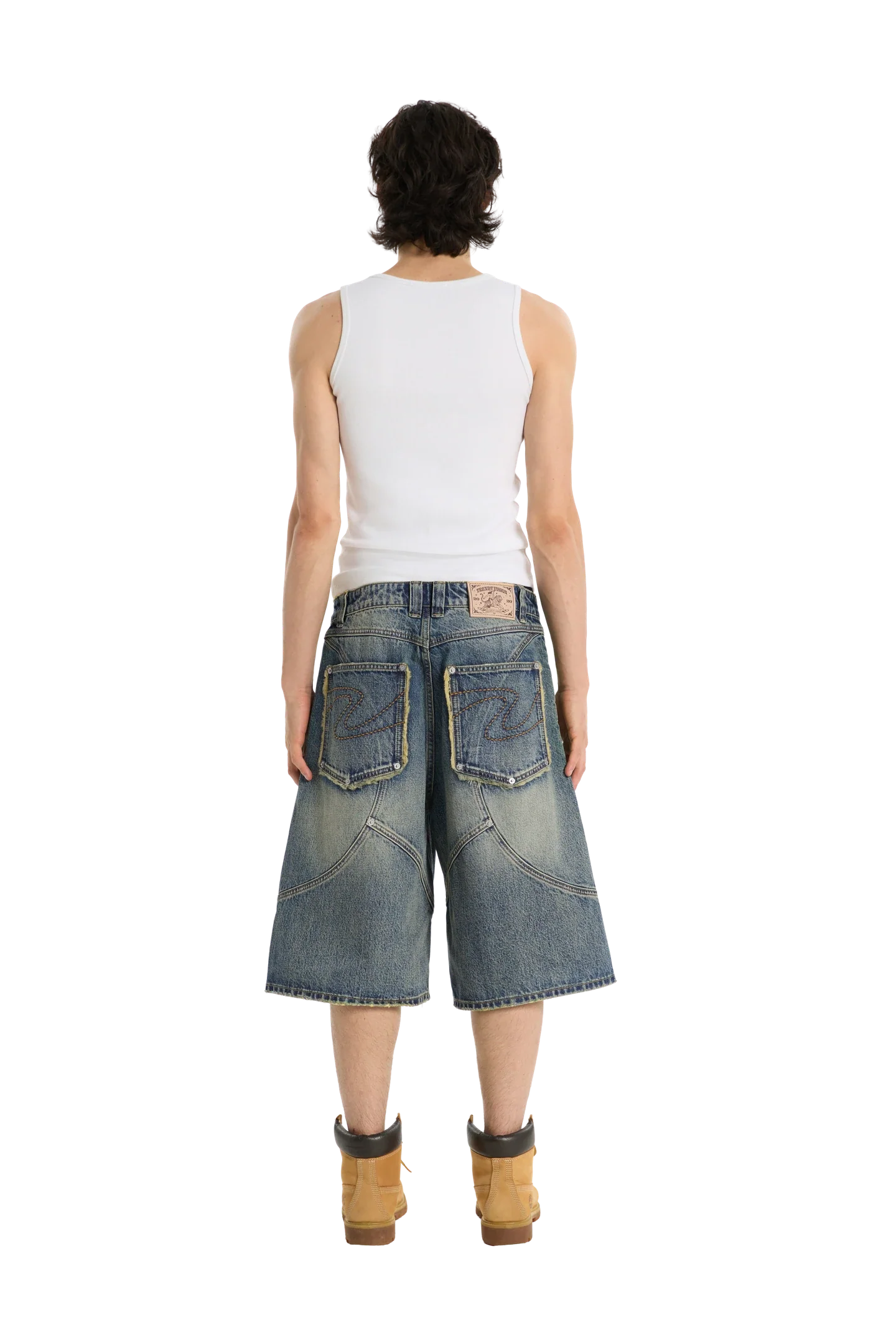 Washed Jorts Yellow Blue - Image 4