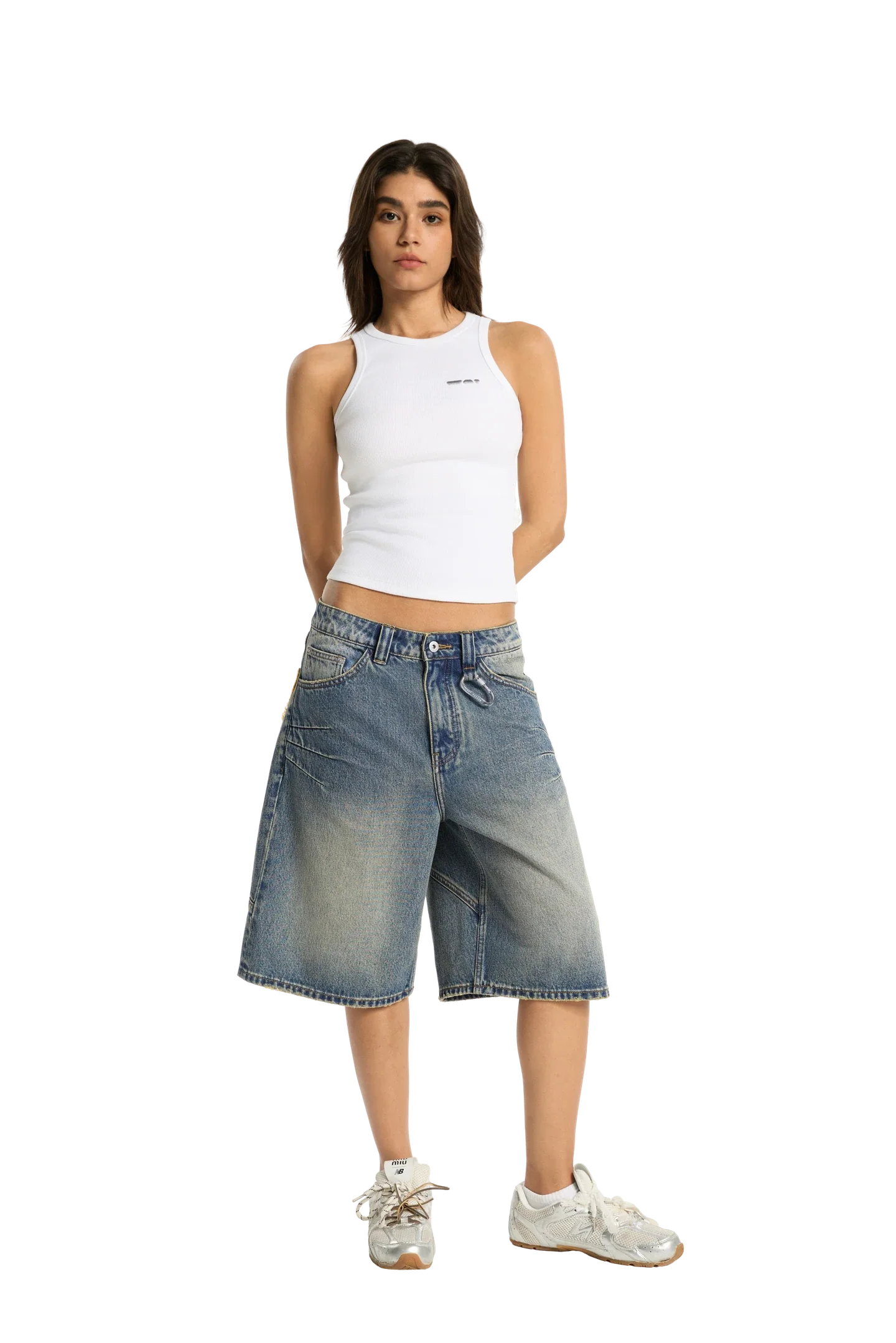 Washed Jorts Yellow Blue - Image 5