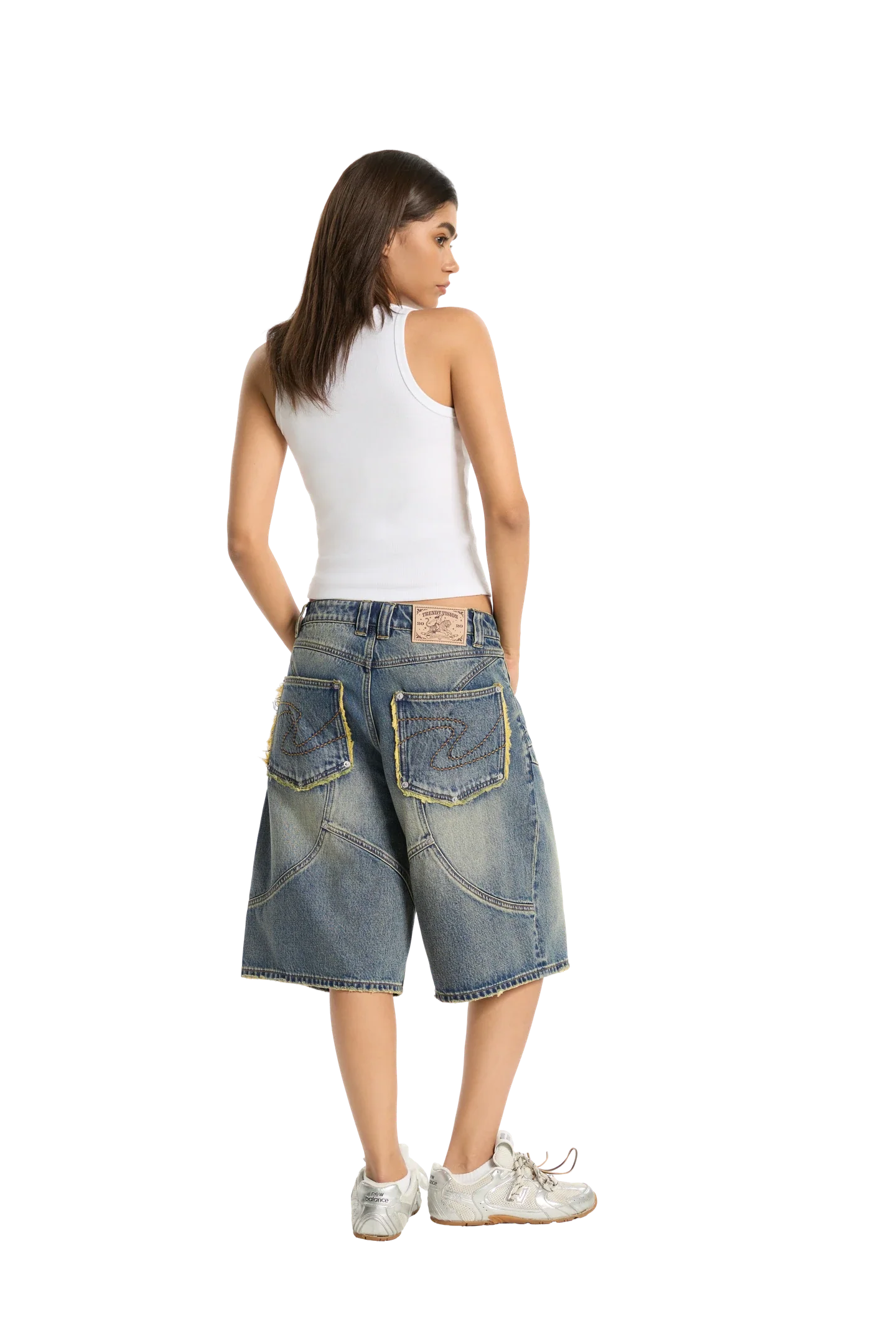 Washed Jorts Yellow Blue - Image 7